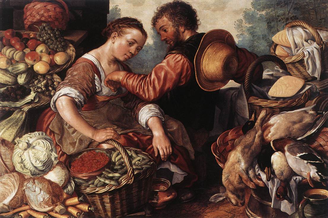 Woman Selling Vegetables by Joachim Beuckelaer